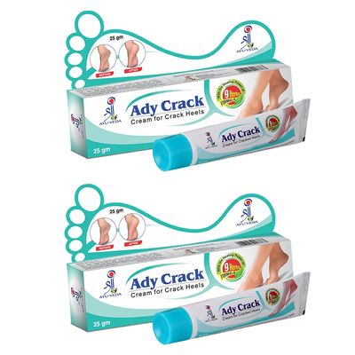 LABOLIA Shree Ayu-Veda Ady Crack Cream, Foot Cream, For Dry & Cracked Feet, Moisturizes & Soothes Feet, Heel Repair, Chapped Skin | 9 Herbs Formula - 6 X 25G (Pack Of 6)