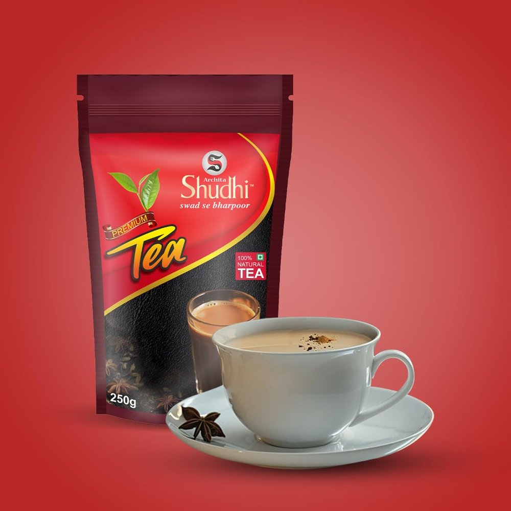 Archita Shudhi Premium Kadak Chaipatti - Aromatic & Strong|Assam Tea Leaves|Black Tea|Extra Strong Leaves|100% Natural Chai| 1KG (250g Extra Free|Net-1250g)