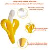 Baby Finger Manual Toothbrush With Silicone Banana Shaped Toothbrushes For Training Teething-Infant & Toddler & Kids Tooth Brush Oral Cleaning To Train Your Child Healthy Oral Habits.,Multicolour view 2