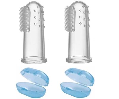 Baby Finger Toothbrush for Training Teething - Infant & Toddler & Kids Tooth Brush Soft Babies Toothbrushes Oral Cleaning Massager to Train Your Child Healthy Oral Habits