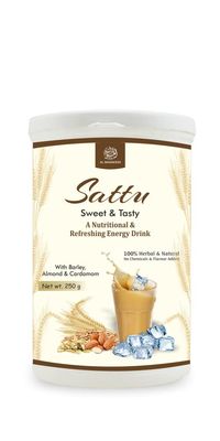 AL MASNOON Sweet Sattu with Barley, Almond & Cardamom/A Nutritional & Delicious Energy Drink 250g(pack of 1)