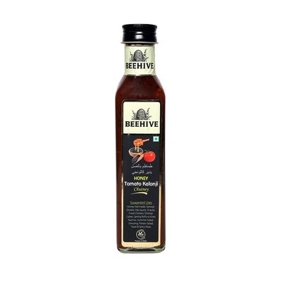 Beehive Honey Tomato Kalonji Chutney 330g, Sweet & Tangy Blend of Honey, Tomatoes, and Kalonji, Perfect for Dips, Sandwiches & Snacks