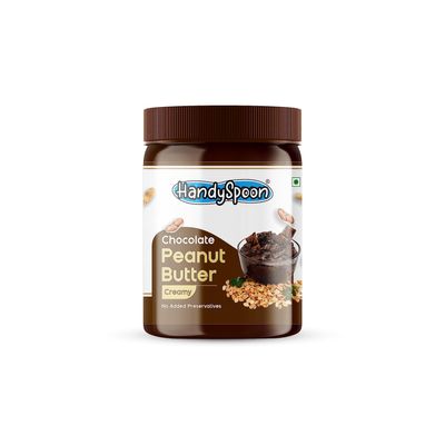 HandySpoon Chocolate Peanut Butter Creamy 925g | No Added Preservatives | Vegan | Cholesterol-Free | Gluten-Free | Indulge in the Perfect Blend of Chocolate and Peanuts (Creamy)