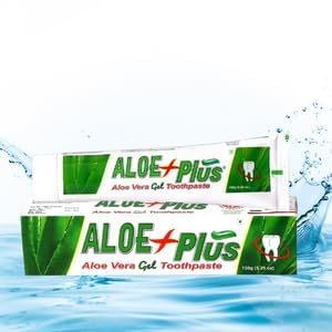 INDO BIO ORGANICS Aloe Vera Gel Toothpaste Germ Cavity Protection Sensitivity Relief Toothpaste 150 gram (Pack of 2)