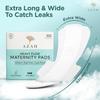 Azah Maternity Pads after Delivery [Pack of 10] | XXXL Sanitary Napkins for Women after Delivery | Leak Proof Sanitary Pads for Women | For Postpartum Flow, Urine Incontinence, Ultra Heavy Flow view 4