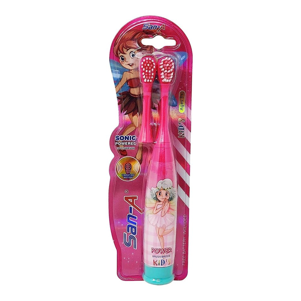 chikly Electric Toothbrush With 2 Interchangeable Brush Heads With Extra Soft Bristles, Battery Powered Toothbrush For Kids- Electric Toothbrush, Electric Toothbrush For Kids - 1 Count