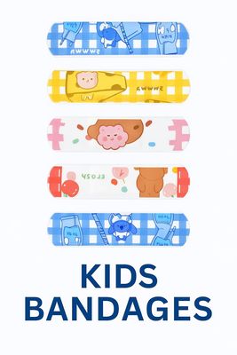 20 PC Waterproof Cartoon Printed Kids Bandages, Kids Self Adhesive Bandage, Sticking Plaster Bandage For Child Pain Relief (Pack of 20 Pc)