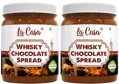 La Casa Bourbon Whisky Chocolate Spread | Combo Pack of 2 | 2x350g |