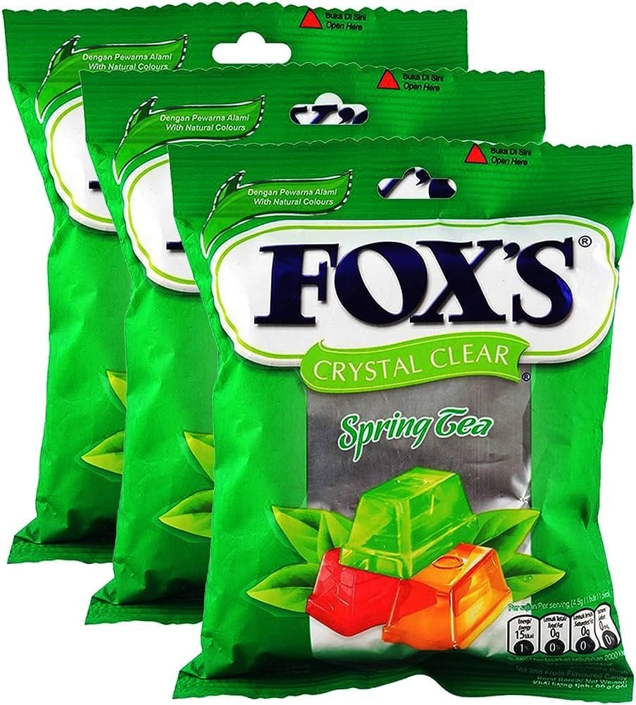 Fox's Crystal Clear Spring Tea Candy Love to Share 90g (Pack Of 3)