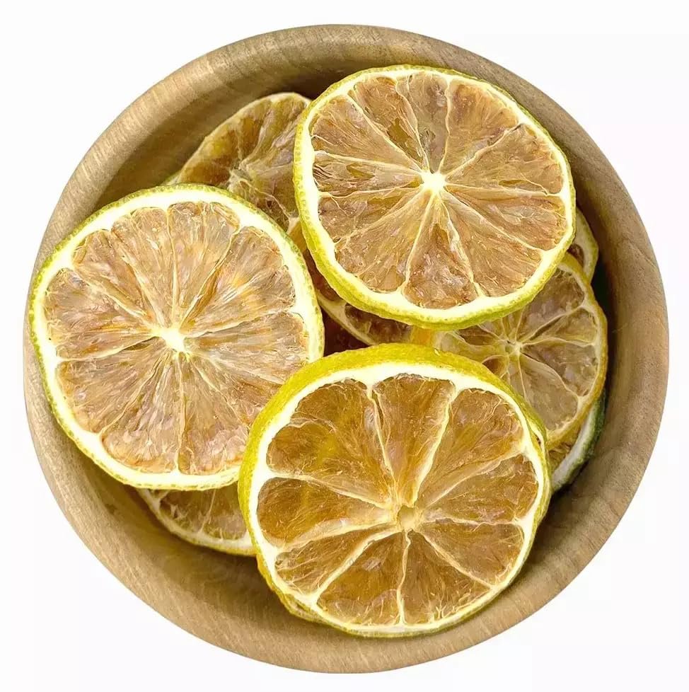 A D Food & Herbs Dried Lemon Slices for Garnishers - Cocktail,Mocktail,Candle,Soap Making,DIY Crafts (200 GMS)