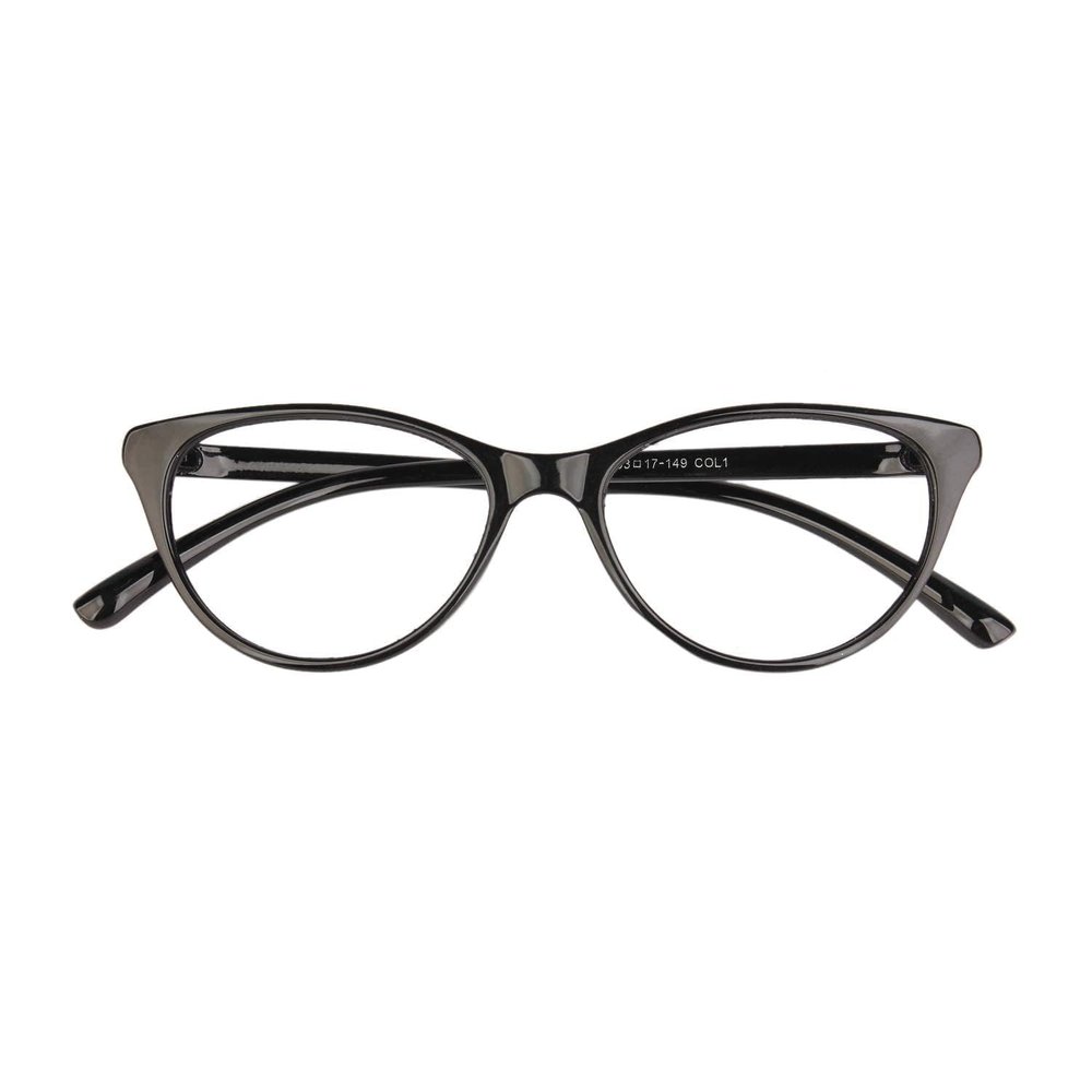 FWO Photochromic Progressive Reading Glasses For Men Women 1.00 1.25 1.50 1.75 2.00 2.25 2.50 2.75 3.00 Uv Protection Black Cateye 15 (Distance 0/ Reading +2.50)