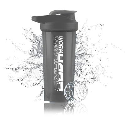 COOL INDIANS WORKHARD Shaker Bottle For Men Gym Protein Shaker |100% Leak proof | Protein Mixes and Supplements shakers With BPA Free (Grey)