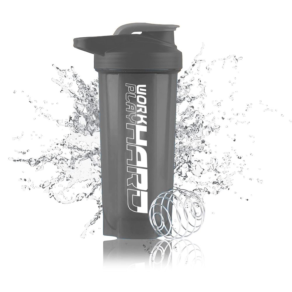 COOL INDIANS WORKHARD Shaker Bottle For Men Gym Protein Shaker |100% Leak proof | Protein Mixes and Supplements shakers With BPA Free (Grey)