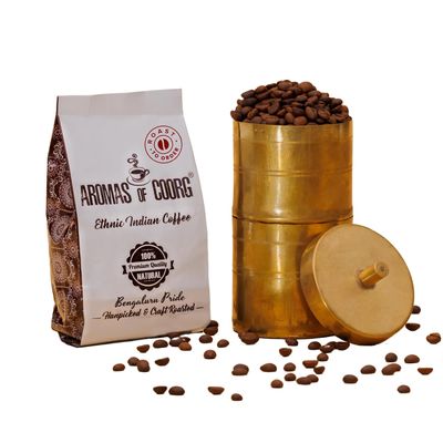 Aromas of Coorg - Bengaluru Pride Filter Coffee Powder with Chicory | Medium Dark Roast, 200gm Pouch | Medium Grind Size