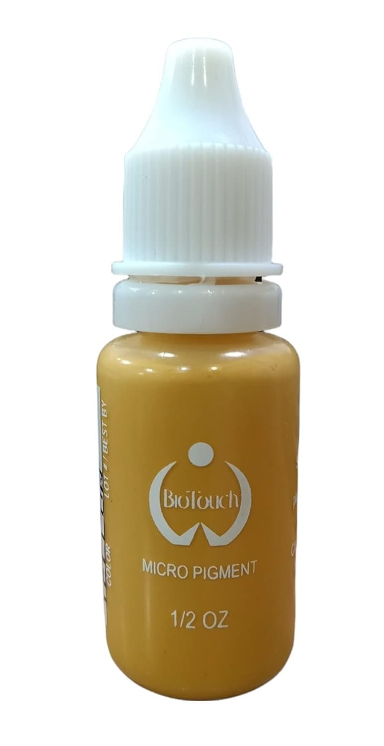 R A Products Micro Pigment Microblading Cosmetic Tattoo Pigment Ink Large Bottle Pigment Professionally Permanent Makeup Supplies Eyebrow Lip Pigment 1/2 oz(Yellow, 15Ml)