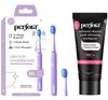 Perfora Electric Toothbrush 002 & Charcoal Toothpaste Combo | Sonic & Automatic Smart Power Toothbrush For Dental Hygiene | Vitamin Enriched Toothpaste For Complete Care | Set of 2 |Lilac Lavender view 1
