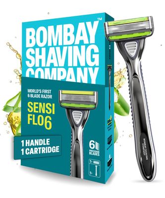 Bombay Shaving Company Sensi Flo 6 Razor For Men | World's First 6 Blade Razor for Men