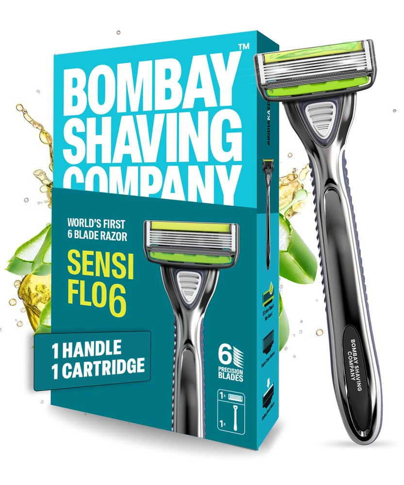 Bombay Shaving Company Sensi Flo 6 Razor For Men | World's First 6 Blade Razor for Men