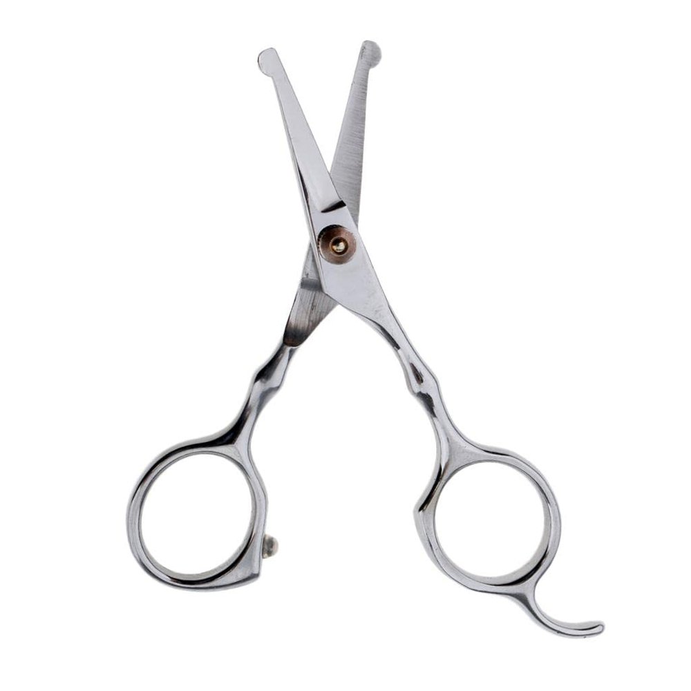 Enakshi Stainless Steel 4.9inch Facial Mustache Nose/Ear Hair Scissors,Eyebrow/Moustache Shears for Salon/Personal Use|Collectibles