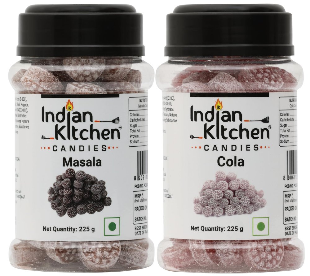 Indian Kitchen Combo Pack of Masala Candy 225g and Cola Candy 225g (Pack of 2)