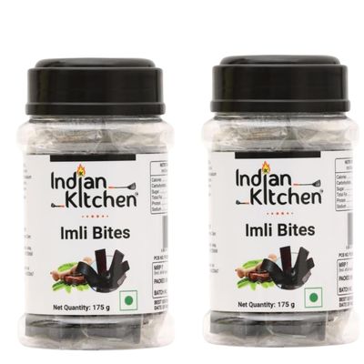 Indian Kitchen Imli Bites 175g (Pack of 2) | Tangy & Sweet Tamarind Flavor | Made with Natural Ingredients & Real Imli Pulp | Imli Toffee | Perfect Anytime Snack & Traditional Treat for All Ages