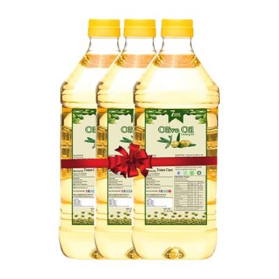 7Herbmaya Extra Light Olive Oil, Jaitun tail, jaitun oil (Combo Pack Of 3) |3Ltr|