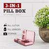 Bitnex 3 in 1 Multi-Functional Pill Cutter,Pill Cutter, Pill Crusher, Pill Splitter, Portable Travel Small Pill Box Case, Purse Medicine Container for Cutting Vitamins Tablets etc. view 2