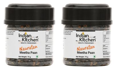 Indian Kitchen Navratan Meetha Paan|Traditional Mukhwas Mouth freshener 75g (Pack of 2)