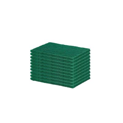 VG CRAFT Heavy Duty Super Jumbo Nylon Green Scrub Brite Pad  Pack of 10 Multipurpose Long Lasting Stain Removal Scratch Proof Kitchen Utensil Scrubber for Dishwashing Bathroom Toilet