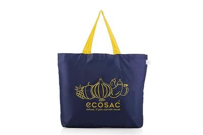 ECOSAC Vegetable Bag| Six inside Pockets| Provision Bag with Compartments | Biodegradable | Eco-friendly | Reusable and Washable | Foldable | Fashionable | 15 kg Capacity | Multicolor Pack of 10
