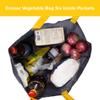 ECOSAC Vegetable Bag| Six inside Pockets| Provision Bag with Compartments | Biodegradable | Eco-friendly | Reusable and Washable | Foldable | Fashionable | 15 kg Capacity | Multicolor Pack of 10 view 4