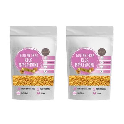 INDULGENCE Gluten Free Rice Macaroni Pack of 2 (400 Gms)