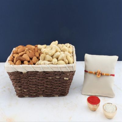 SFU E Com Dry Fruit Hamper For Rakshabandhan Gift | Dry Fruit And Rakhi For Brother | Dry Fruit Basket Hamper | 100