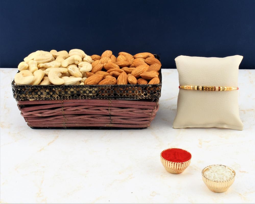 SFU E Com Dry Fruit Hamper For Rakshabandhan Gift | Dry Fruit And Rakhi For Brother | Dry Fruit Basket Hamper | 14