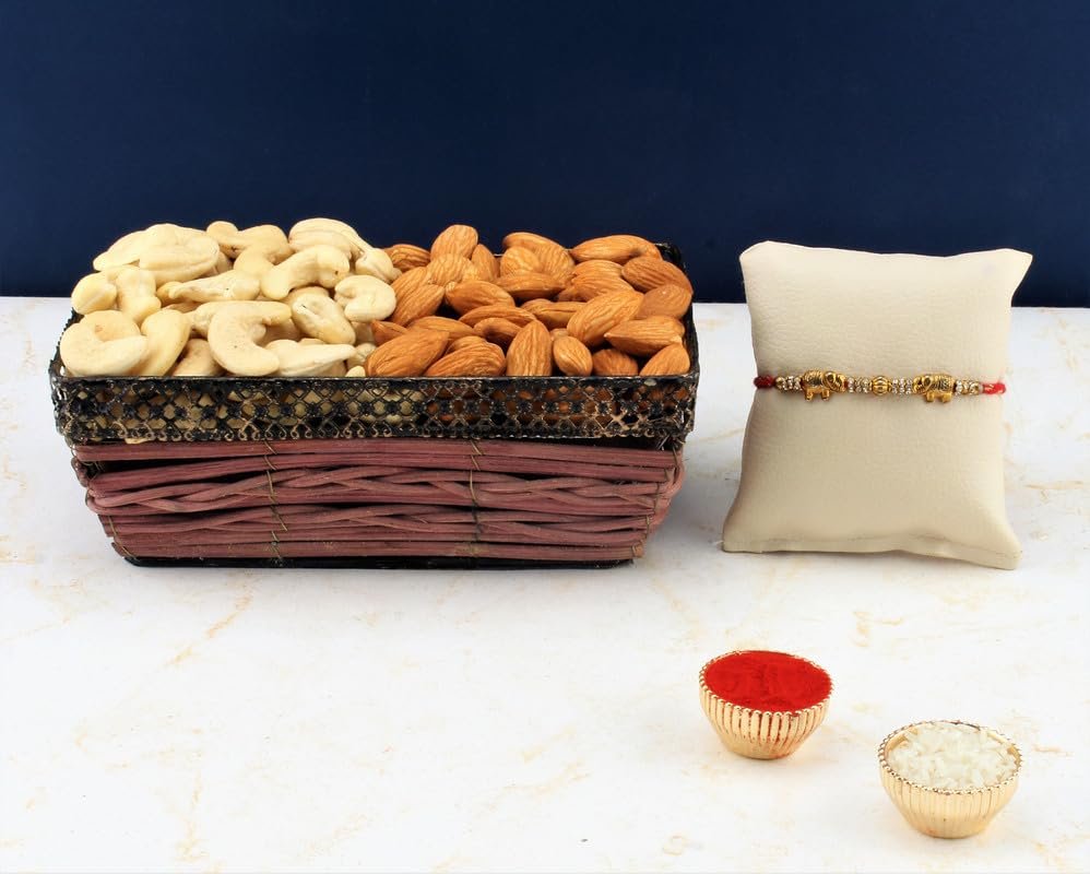 SFU E Com Dry Fruit Hamper For Rakshabandhan Gift | Dry Fruit And Rakhi For Brother | Dry Fruit Basket Hamper | 17