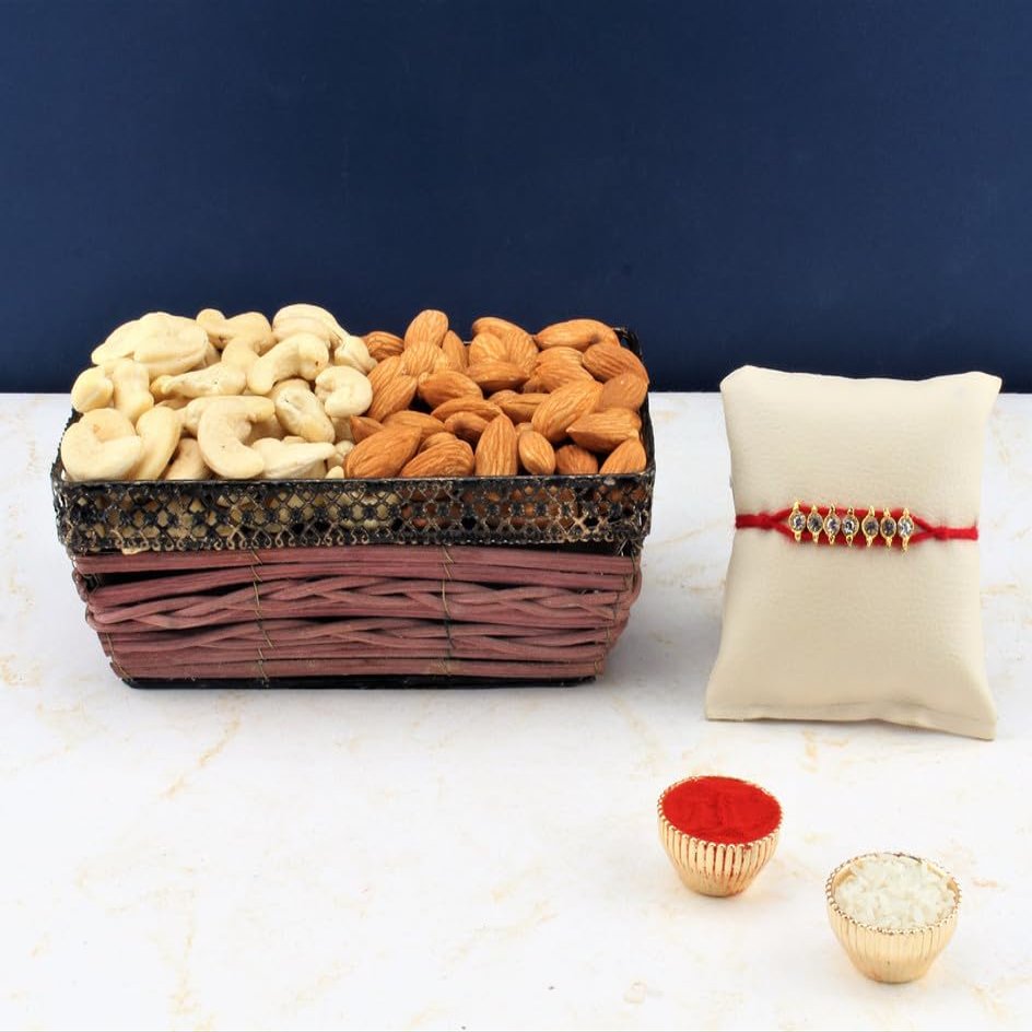 SFU E Com Dry Fruit Hamper For Rakshabandhan Gift | Dry Fruit And Rakhi For Brother | Dry Fruit Basket Hamper | 44