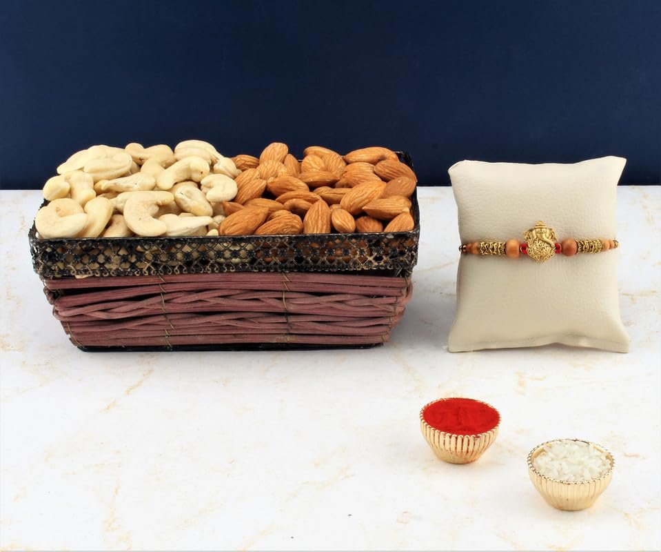 SFU E Com Dry Fruit Hamper For Rakshabandhan Gift | Dry Fruit And Rakhi For Brother | Dry Fruit Basket Hamper | 34