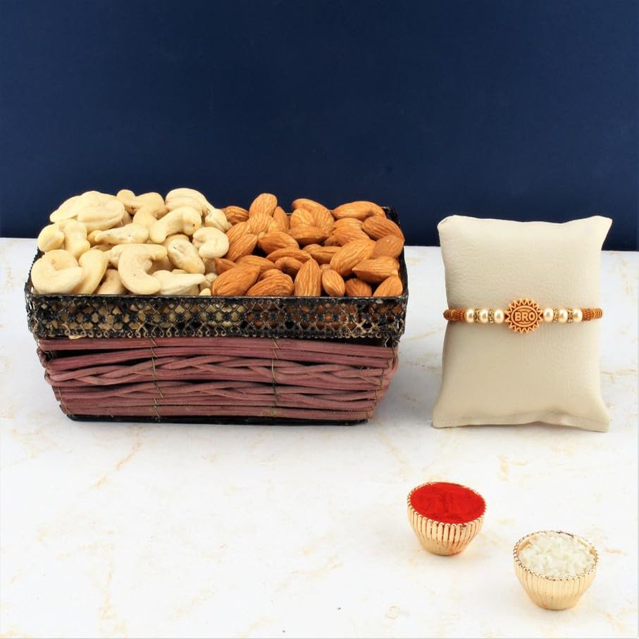 SFU E Com Dry Fruit Hamper For Rakshabandhan Gift | Dry Fruit And Rakhi For Brother | Dry Fruit Basket Hamper | 28