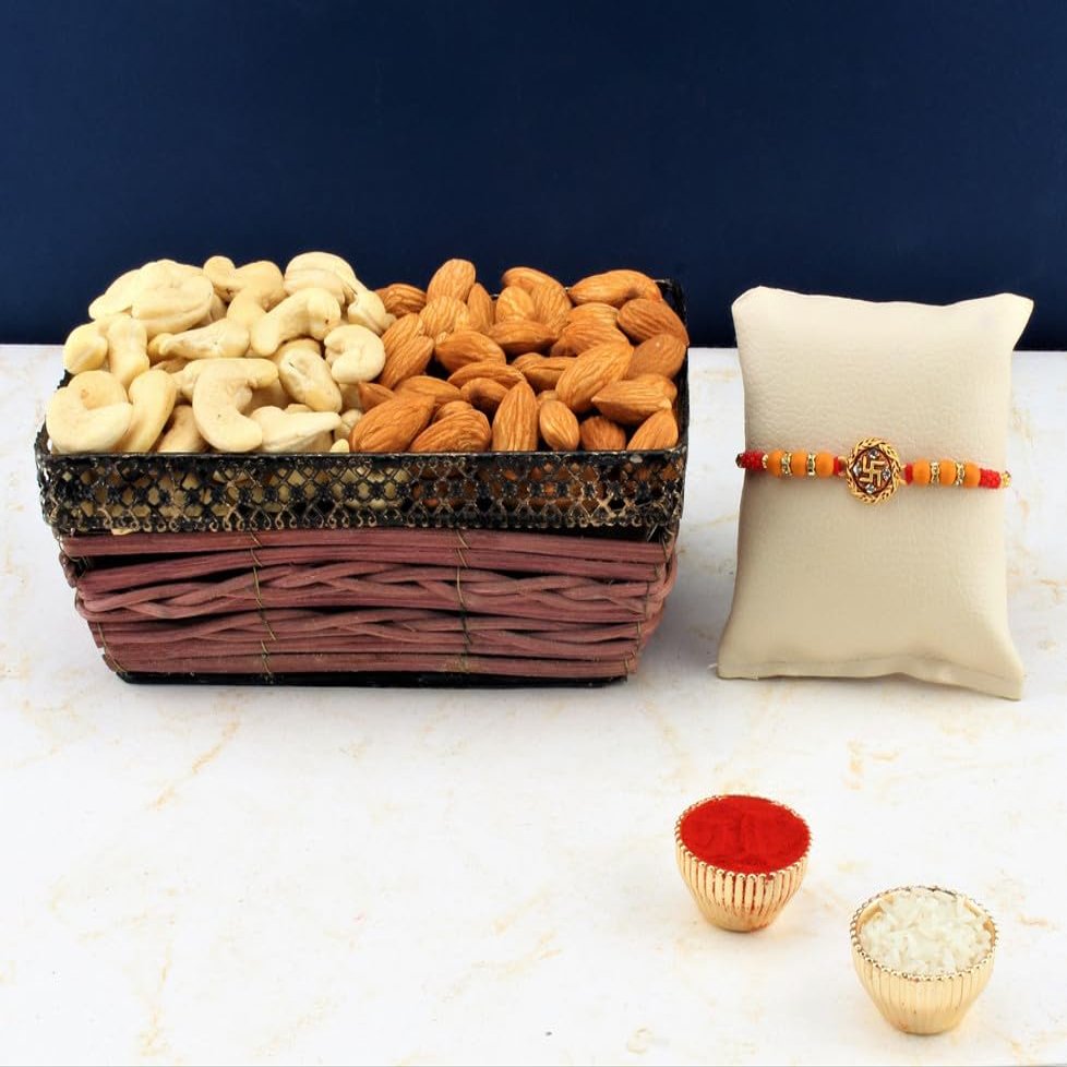 SFU E Com Dry Fruit Hamper For Rakshabandhan Gift | Dry Fruit And Rakhi For Brother | Dry Fruit Basket Hamper | 07