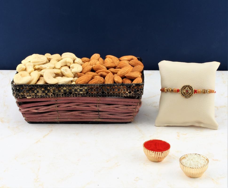 SFU E Com Dry Fruit Hamper For Rakshabandhan Gift | Dry Fruit And Rakhi For Brother | Dry Fruit Basket Hamper | 35