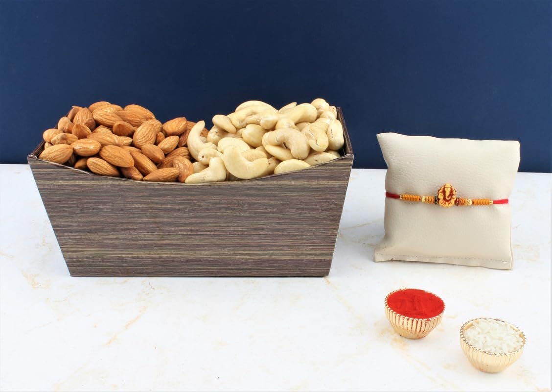 SFU E Com Dry Fruit Hamper For Rakshabandhan Gift | Dry Fruit And Rakhi For Brother | Dry Fruit Basket Hamper | 80