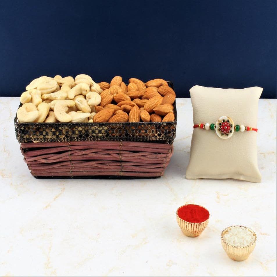 SFU E Com Dry Fruit Hamper For Rakshabandhan Gift | Dry Fruit And Rakhi For Brother | Dry Fruit Basket Hamper | 20