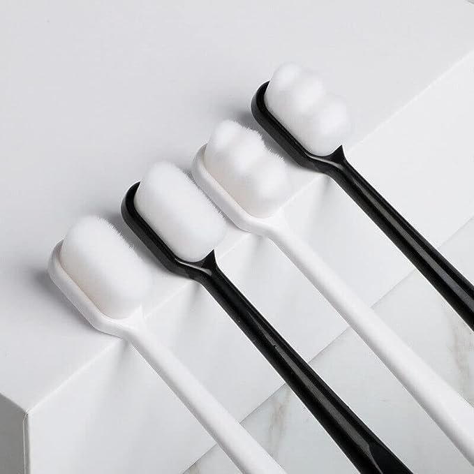 2pc Ultra Extra Soft Micro Nano 10000 Bristles Tooth Brush Set For Fragile Gums, Sensitive Gums & Teeth Toothbrush For Kids, Child, Children & Adults