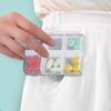 Cazuela Pill Boxes, Daily Pill Boxes, Transparent Pill Box, Pill Storage Box, Comes with Braille Medicine Dispenser with 6 Compartments for Travel and Outdoor (Pack of 2) view 4