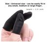 OSFT 3 Different Coloured Latex Finger Cots Disposable Fingertips Protective Finger Cots for Electronic Repair, Handmade, Industrial Apply Anti Static powder free. (Black, 200) view 3