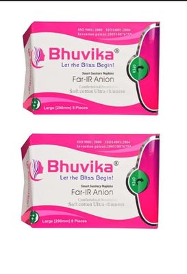 BHUVIKA SMART SANITARY NAPKIN 290MM(8 PIECES)-pack of 2