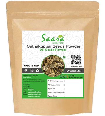Saara HERBAL FRESH Sathakuppai Seeds Powder Natural Fennel Seed Powder 70g Pack