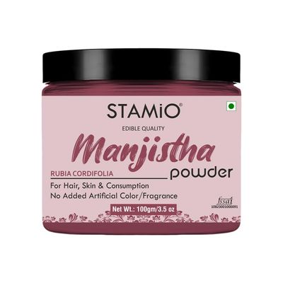 STAMIO Manjistha Powder 100 gm | Pure Natural Rubia Cordifolia | Majith | In Jar 3.53 oz