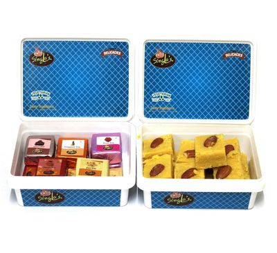 Singal Sweets Mix Bite 200g and patisa Burfi 200g Combo pack of 2 (400g)