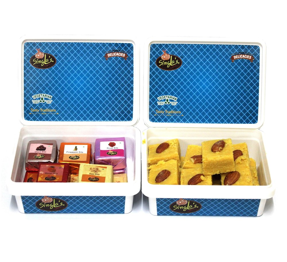 Singal Sweets Mix Bite 200g and patisa Burfi 200g Combo pack of 2 (400g)